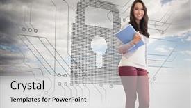  Presentation with computer vision and image processing - Presentation design enhanced with room and holding a folder background and a light gray colored foreground
