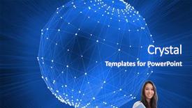  Presentation with computer room - Slide deck with room and holding a folder background and a  colored foreground