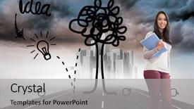  Presentation with computer vision and image processing - Cool new presentation design with room and holding a folder backdrop and a  colored foreground