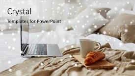  Presentation with interior decorating home - Slides consisting of room booking foods - cosy home interior and winter background and a light gray colored foreground