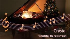  Presentation with christmas music - PPT layouts having room concept of christmas music background and a wine colored foreground