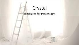  Presentation with dust - Slide deck featuring room covered in dust sheet background and a cream colored foreground
