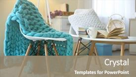  Presentation with furniture design - Cool new PPT layouts with room design with white furniture backdrop and a coral colored foreground