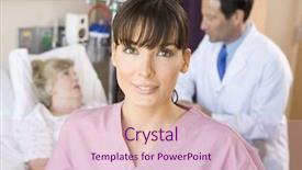  Presentation with nurse - Beautiful theme featuring room doctor talking with patient backdrop and a  colored foreground