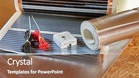  Presentation with electrical protection - Theme enhanced with room electrical floor heating system background and a tawny brown colored foreground