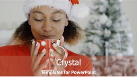  Presentation with christmas red - PPT layouts consisting of room enjoying a festive red background and a red colored foreground