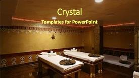  Presentation with relaxation - PPT theme consisting of room for relaxation and massage background and a  colored foreground