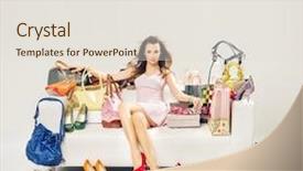  Presentation with fashion accessories - Audience pleasing presentation design consisting of room full of fashion accessories backdrop and a lemonade colored foreground