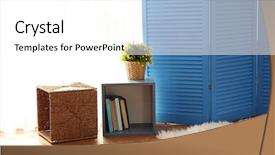  Presentation with furniture design - PPT theme consisting of room house - modern interior design with furniture background and a white colored foreground