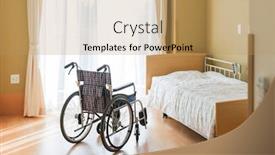  Presentation with nursing - Audience pleasing slide set consisting of room in a nursing facility backdrop and a coral colored foreground