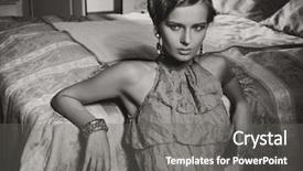  Presentation with black woman - PPT layouts featuring room in black and white background and a gray colored foreground