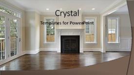  Presentation with new cold room storage - PPT theme having room in new construction home background and a light gray colored foreground