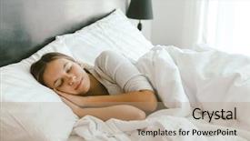  Presentation with mattress - Audience pleasing slide deck consisting of room in the day time backdrop and a coral colored foreground