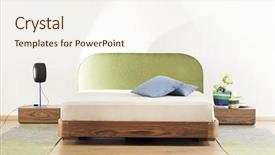  Presentation with bedroom modern - Beautiful PPT layouts featuring room interior design front view backdrop and a sky blue colored foreground