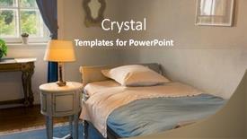  Presentation with furniture - Theme having room-interior-white-vintage-furniture background and a coral colored foreground