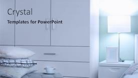  Presentation with closet - Audience pleasing slides consisting of room interior with large wardrobe closet backdrop and a light blue colored foreground