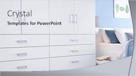  Presentation with closet - Slides consisting of interior with large wardrobe closet background and a white colored foreground