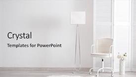  Presentation with furniture - Colorful slide deck enhanced with room interior with white furniture backdrop and a light gray colored foreground