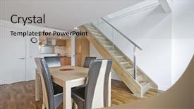  Presentation with dining - Audience pleasing slide deck consisting of a luxury duplex apartment backdrop and a light gray colored foreground