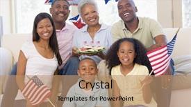  Presentation with fourth of july - Audience pleasing presentation theme consisting of room on fourth of july backdrop and a coral colored foreground