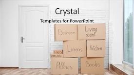  Presentation with boxes light - Cool new presentation theme with room on light background backdrop and a white colored foreground