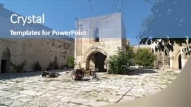  Presentation with prayer - Beautiful presentation featuring colorful rainbow cakes on white plate on white background backdrop and a mint green colored foreground