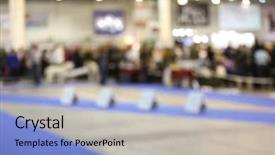  Presentation with awards show - Beautiful slide set featuring room prepared for dog show backdrop and a light blue colored foreground