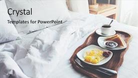  Presentation with linen - Presentation theme featuring room service - breakfast on a tray background and a light gray colored foreground