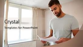  Presentation with survey - Beautiful theme featuring room to be renovate backdrop and a soft green colored foreground