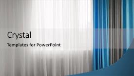  Presentation with white blue vapor trail - Amazing presentation design having room window with white blue backdrop and a light gray colored foreground