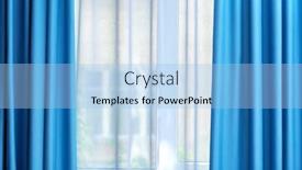  Presentation with curtains - Presentation enhanced with room-window-with-white background and a light blue colored foreground