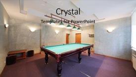  Presentation with billiard - Slide deck with room with a pool table background and a mint green colored foreground