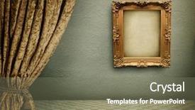  Presentation with picture frame - Slide deck featuring room with empty picture frame background and a gray colored foreground