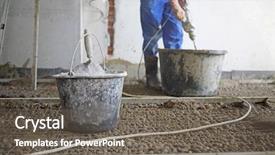  Presentation with aggregate - Slide deck featuring blue blank christmas card on background and a light blue colored foreground