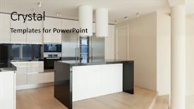  Presentation with room interior design - Cool new theme with room with kitchen modern design backdrop and a soft green colored foreground