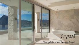  Presentation with room interior design - Audience pleasing presentation design consisting of room with marble bathroom modern backdrop and a mint green colored foreground