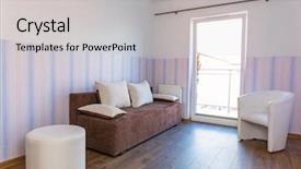  Presentation with diversity bright colors - Presentation theme consisting of room with pastel colors wallpaper background and a light gray colored foreground