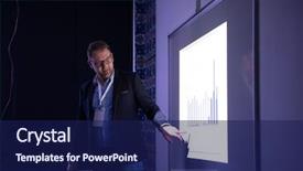  Presentation with house roof and roofing business - PPT theme consisting of room with public giving presentation background and a navy blue colored foreground