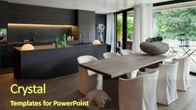  Presentation with dining table - Beautiful presentation featuring room with table and floor backdrop and a tawny brown colored foreground