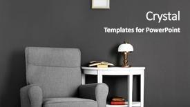  Presentation with vintage book - Presentation enhanced with room with vintage interior background and a dark gray colored foreground