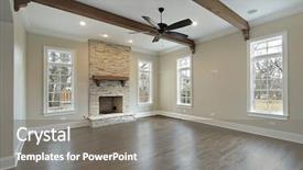  Presentation with wood - Amazing presentation theme having room with wood ceiling beam backdrop and a  colored foreground