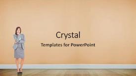  Presentation with room - Slide set enhanced with room with wooden floor background and a lemonade colored foreground