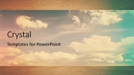  Presentation with film - Audience pleasing theme consisting of room without walls sky background retro film filtered instagram style backdrop and a soft green colored foreground