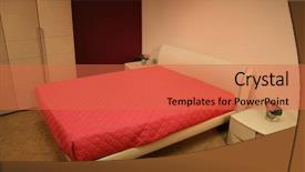  Presentation with bedroom modern - Presentation theme enhanced with rooms accomodation - modern bedroom background and a  colored foreground
