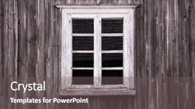  Presentation with house window - Presentation consisting of rooms accomodation - window of an old rural background and a dark gray colored foreground