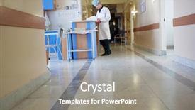  Presentation with medicine - Cool new presentation design with rooms division - doctors are working - medicine backdrop and a gray colored foreground