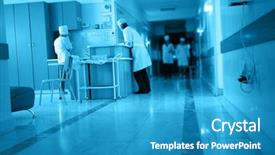  Presentation with medicine - Slides consisting of rooms division - doctors are working - medicine background and a teal colored foreground