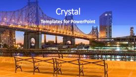  Presentation with taxi cabs new york city - Slides featuring queensboro bridge in new york background and a cobalt blue colored foreground