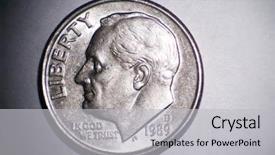  Presentation with copper - Beautiful slide deck featuring ten cent 10 cent silver backdrop and a light gray colored foreground