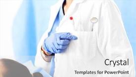  Presentation with root canal treatment - Amazing PPT layouts having root canal treatment - adult woman having a visit backdrop and a white colored foreground